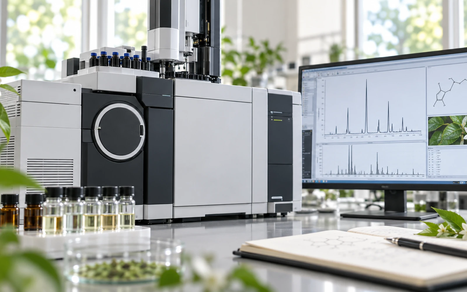 GC/MS instrument used for analytical chemistry and compound identification